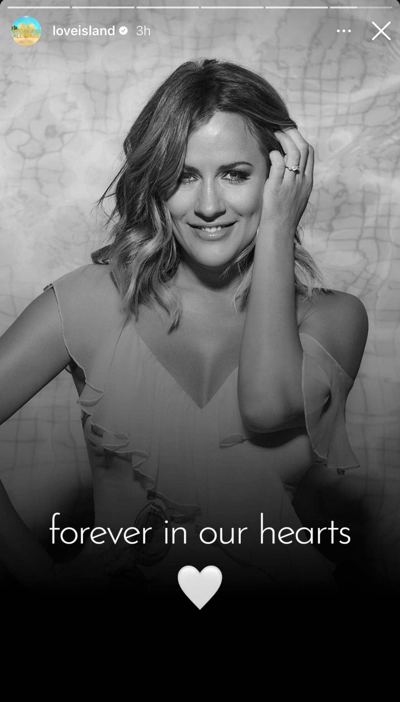 Carloline tribute on Love island