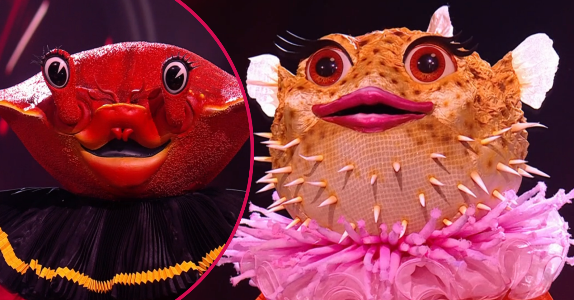 Dressed Crab and Pufferfish on The Masked Singer
