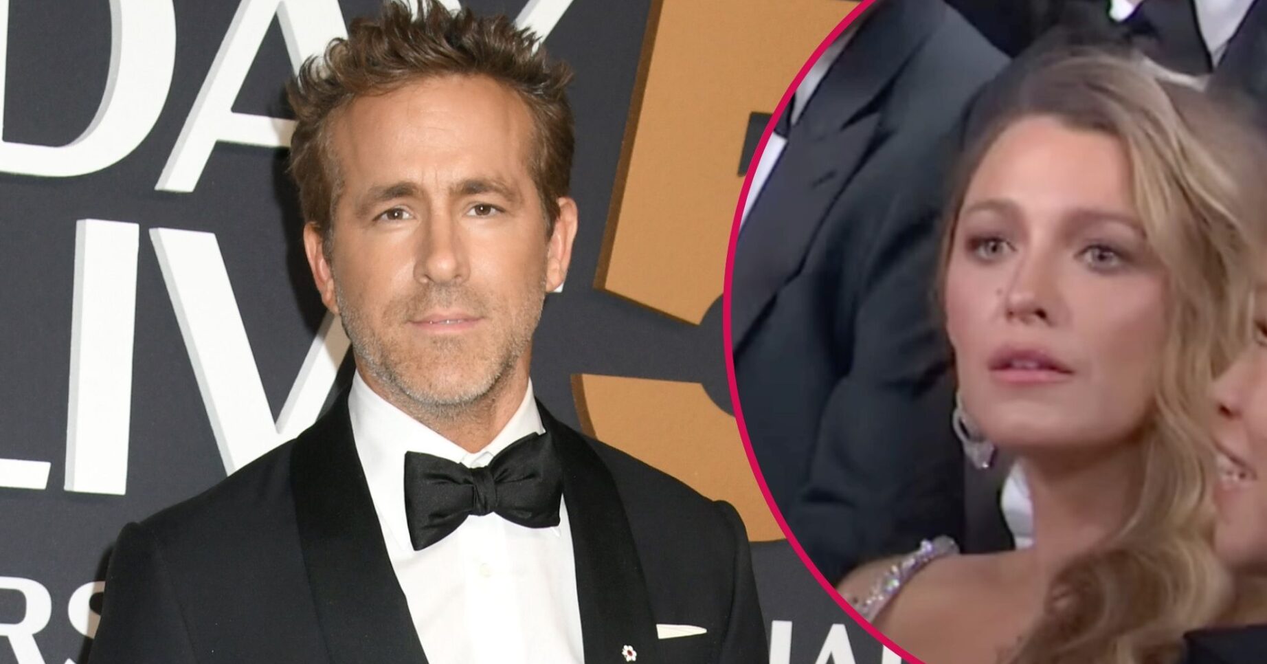 ED comp: Ryan Reynolds at SNL 50 carpet / Blake Lively's reaction to his joke