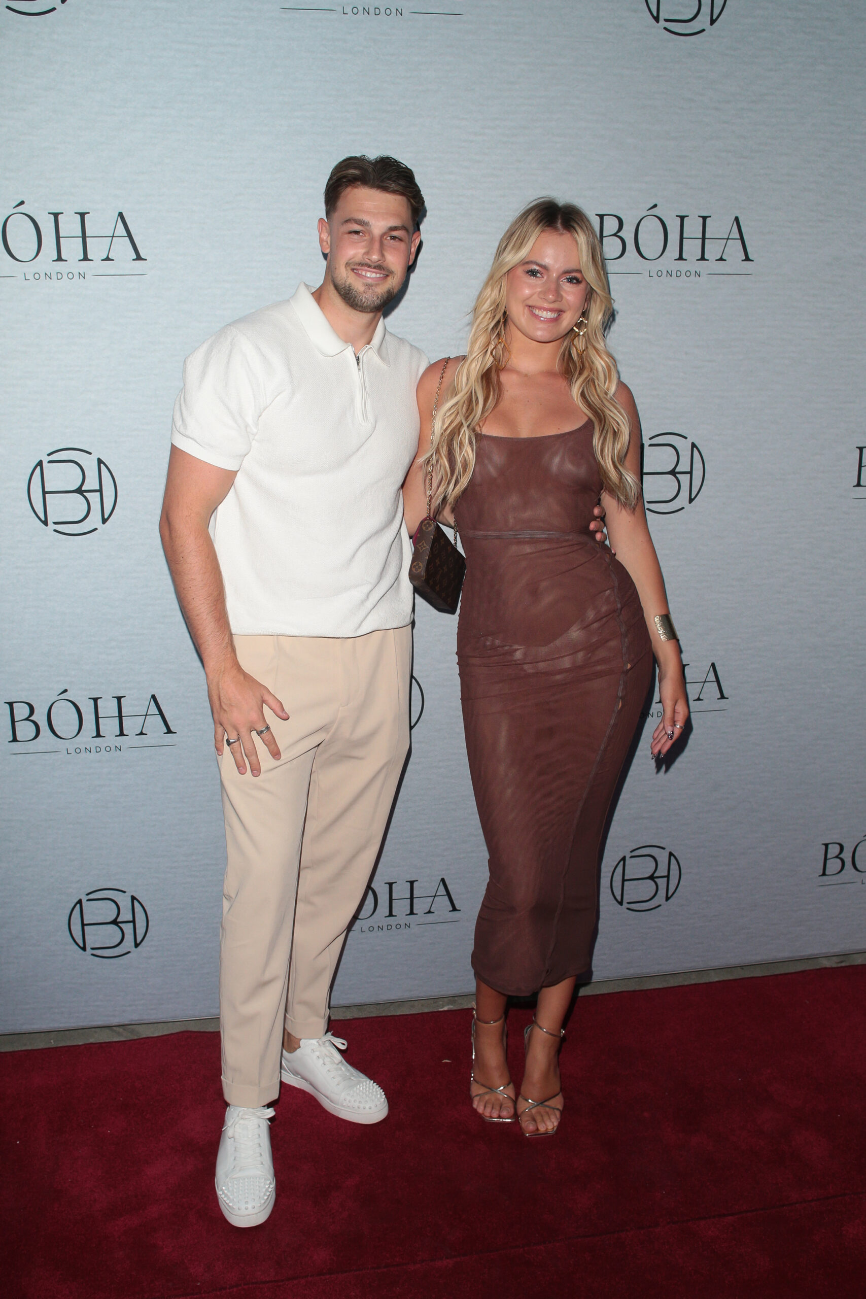 Andrew Le Page and Tasha Ghouri attend red carpet event 