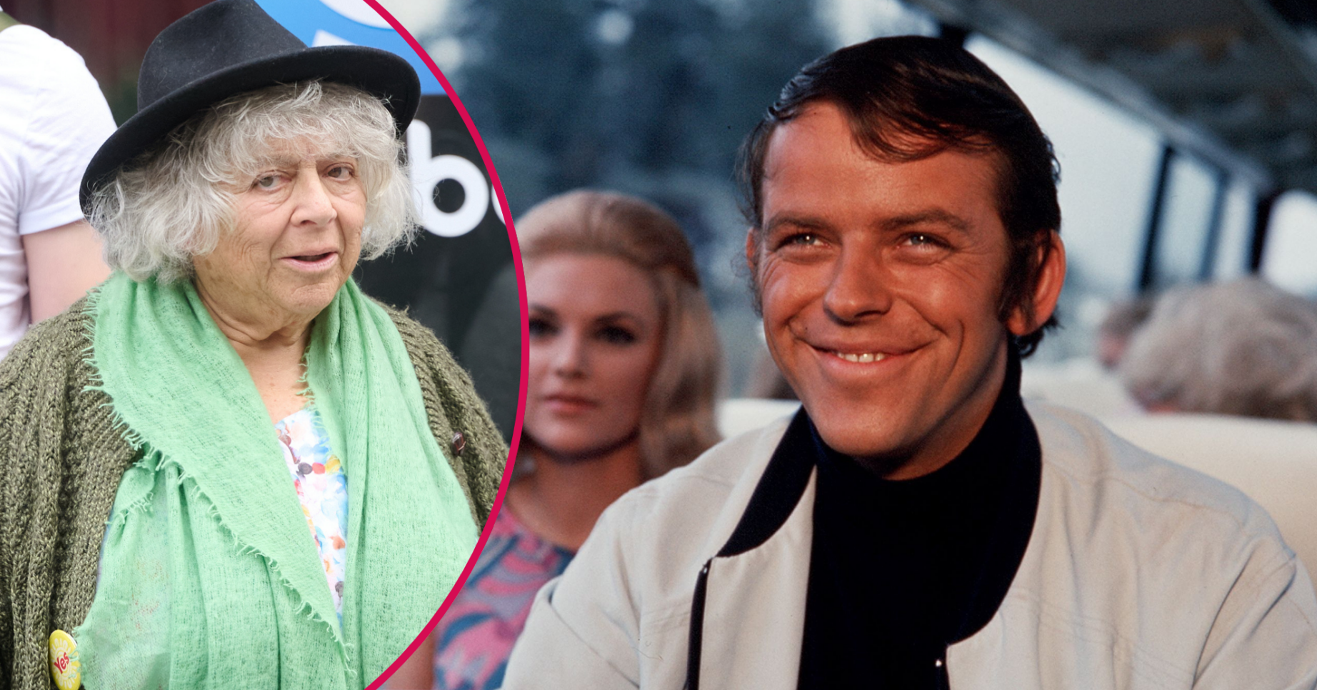 Miriam Margolyes wearing a hat and Julian Holloway main