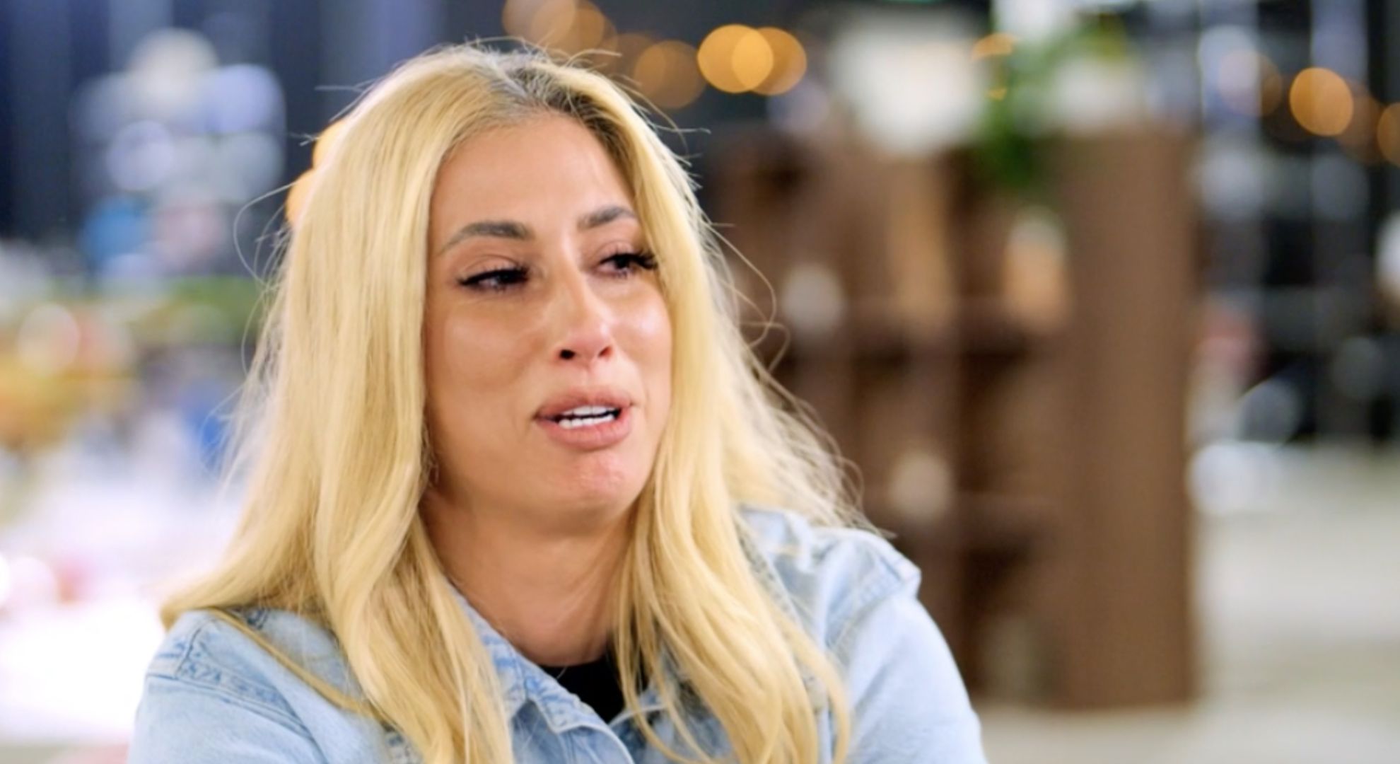 Stacey Solomon crying on Sort Your Life Out