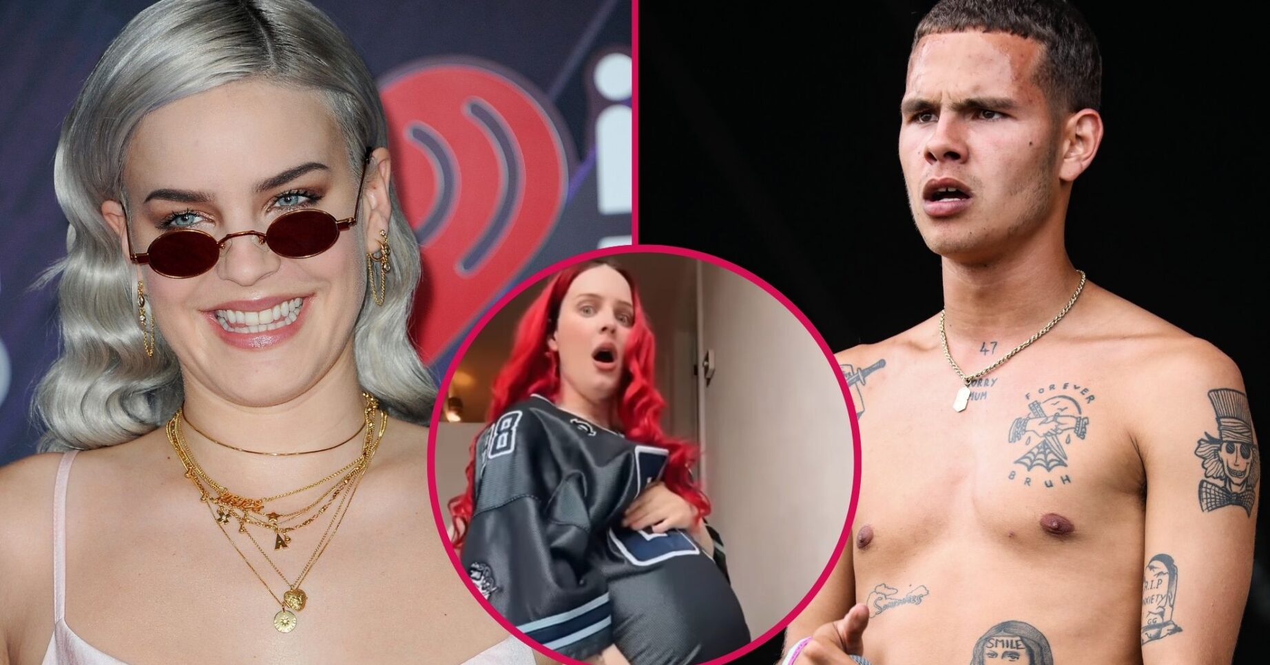 Split image of Anne-Marie (left) and Slowthai (right)
