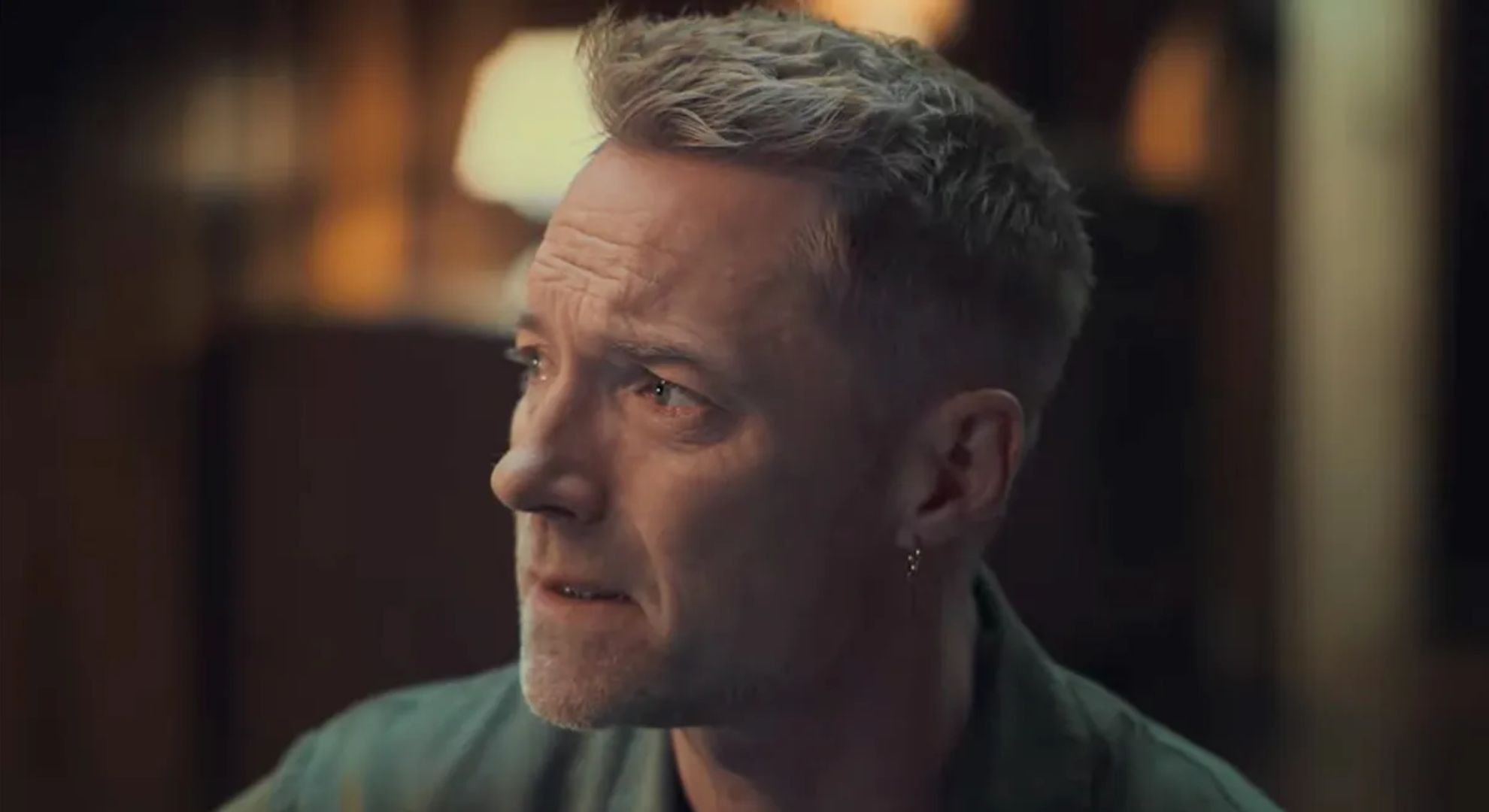 Ronan Keating looking emotional