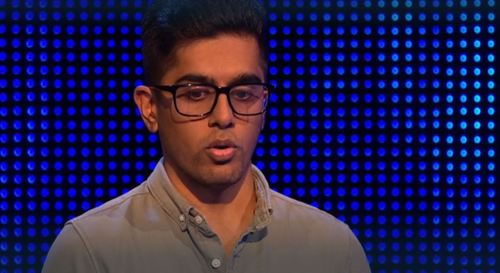 Screenshot of The Chase contestant Qahir 