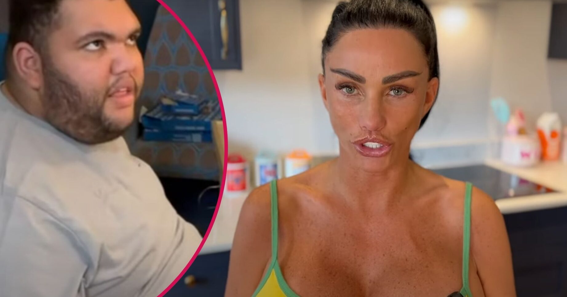 Split image of Harvey (left) and Katie Price(right)