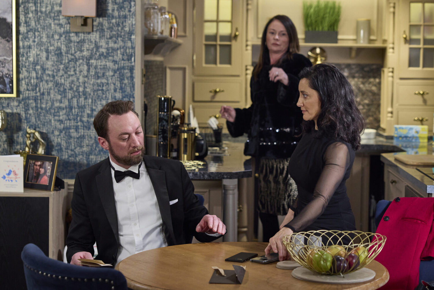 Chas, Liam and Manpreet talking