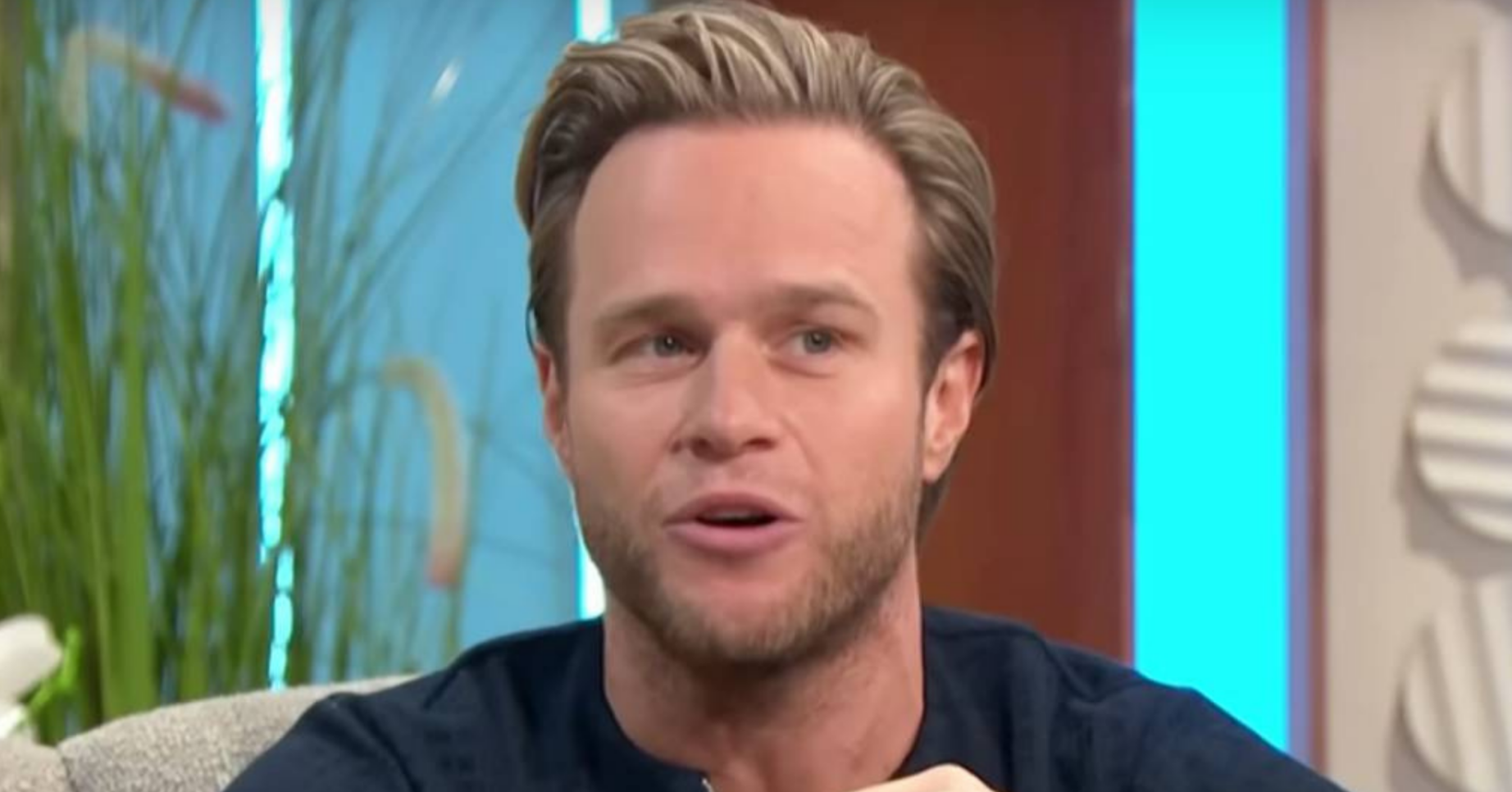 Olly Murs with a shocked expression