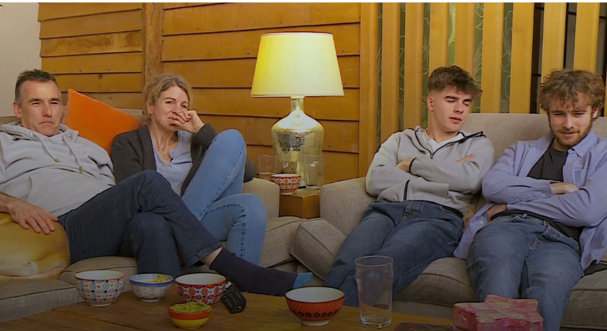 Gogglebox cast on the sofa