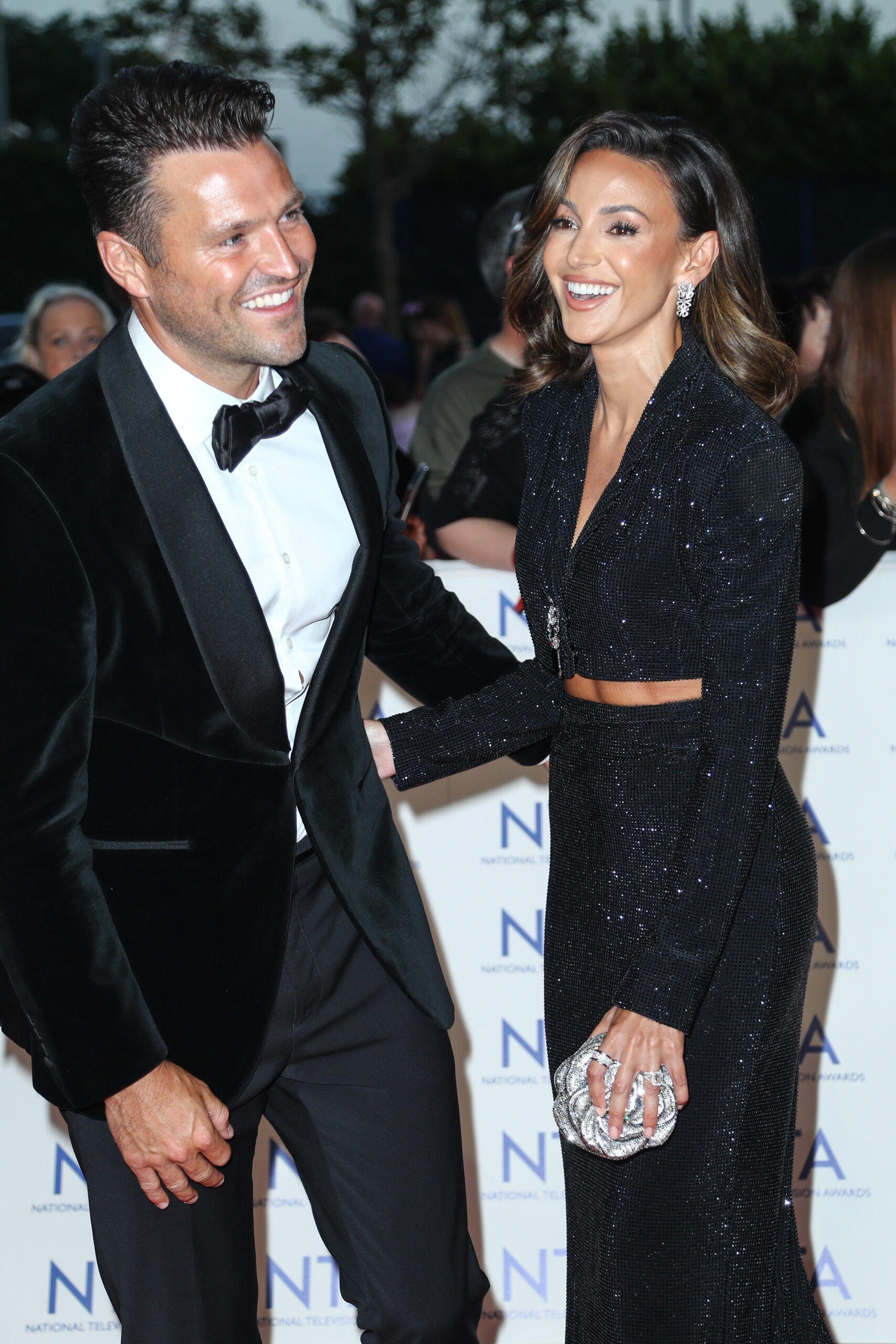 Michelle Keegan and Mark Wright smiling