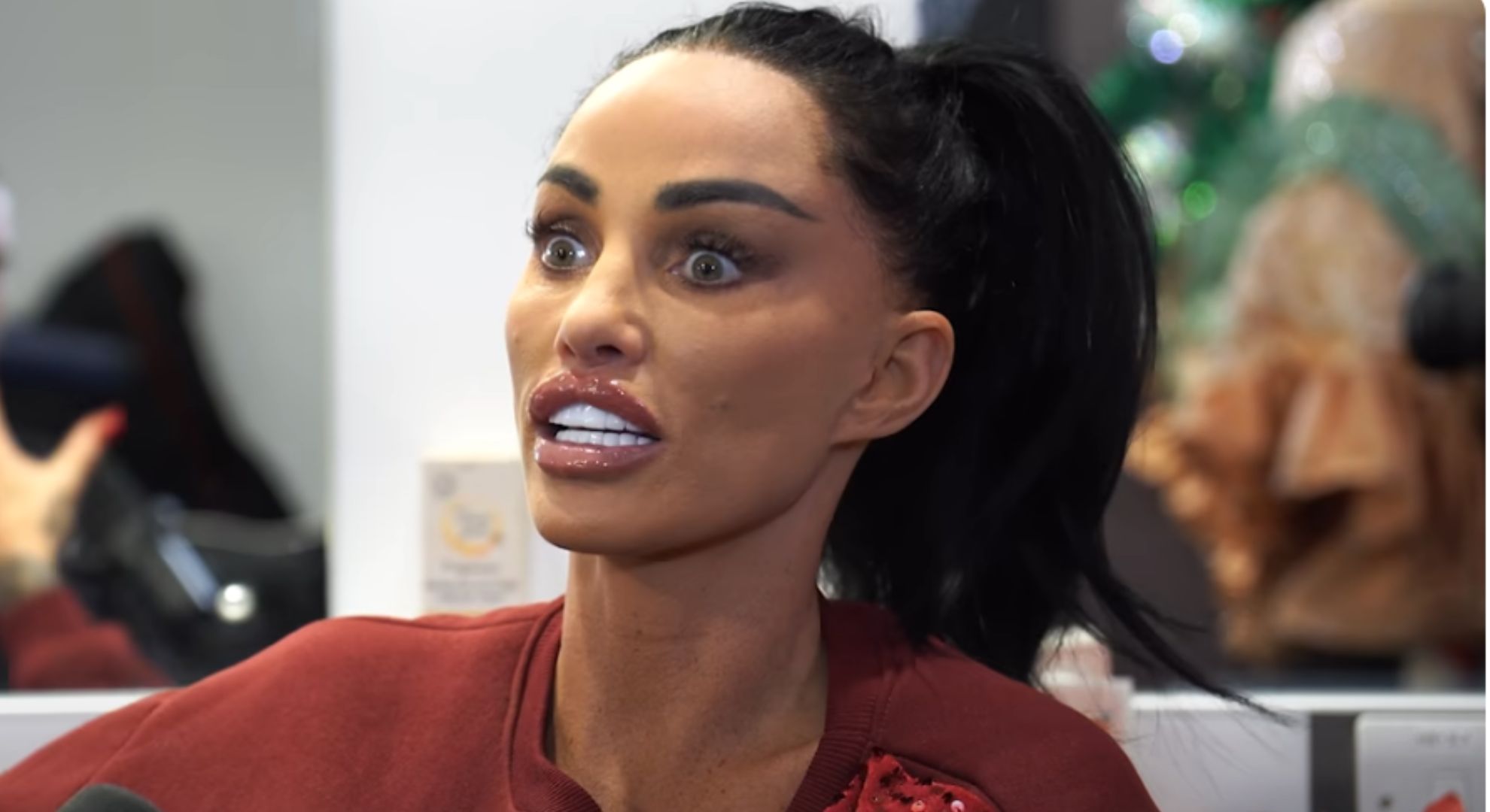 Katie Price looking in front