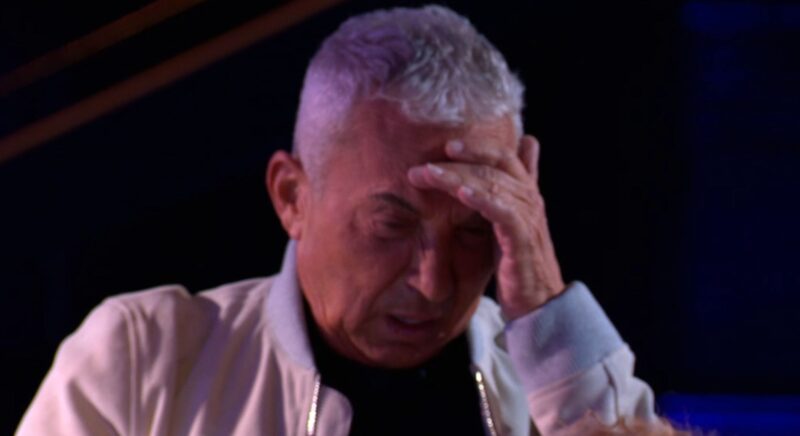 Bruno Tonioli hiding his face
