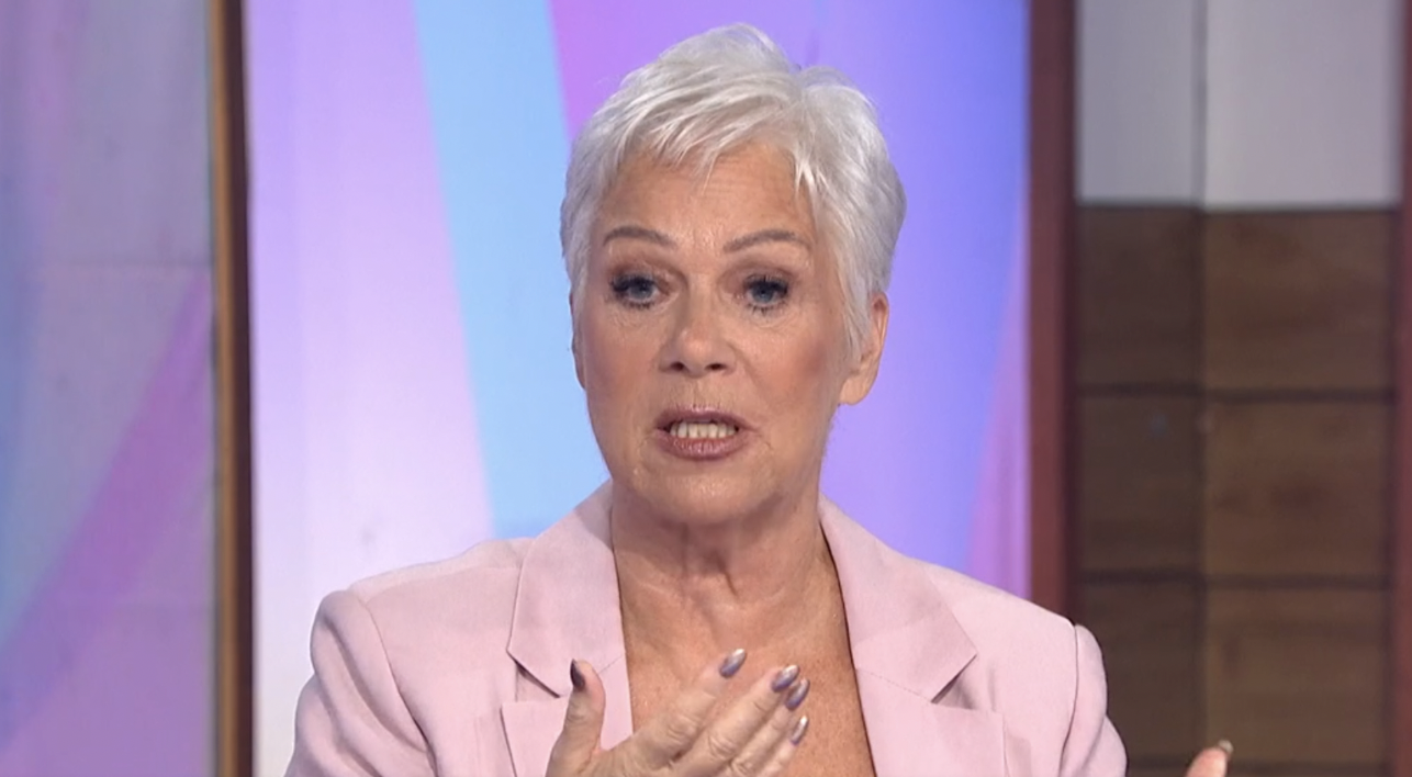 Denise Welch in pink suit on Loose Women