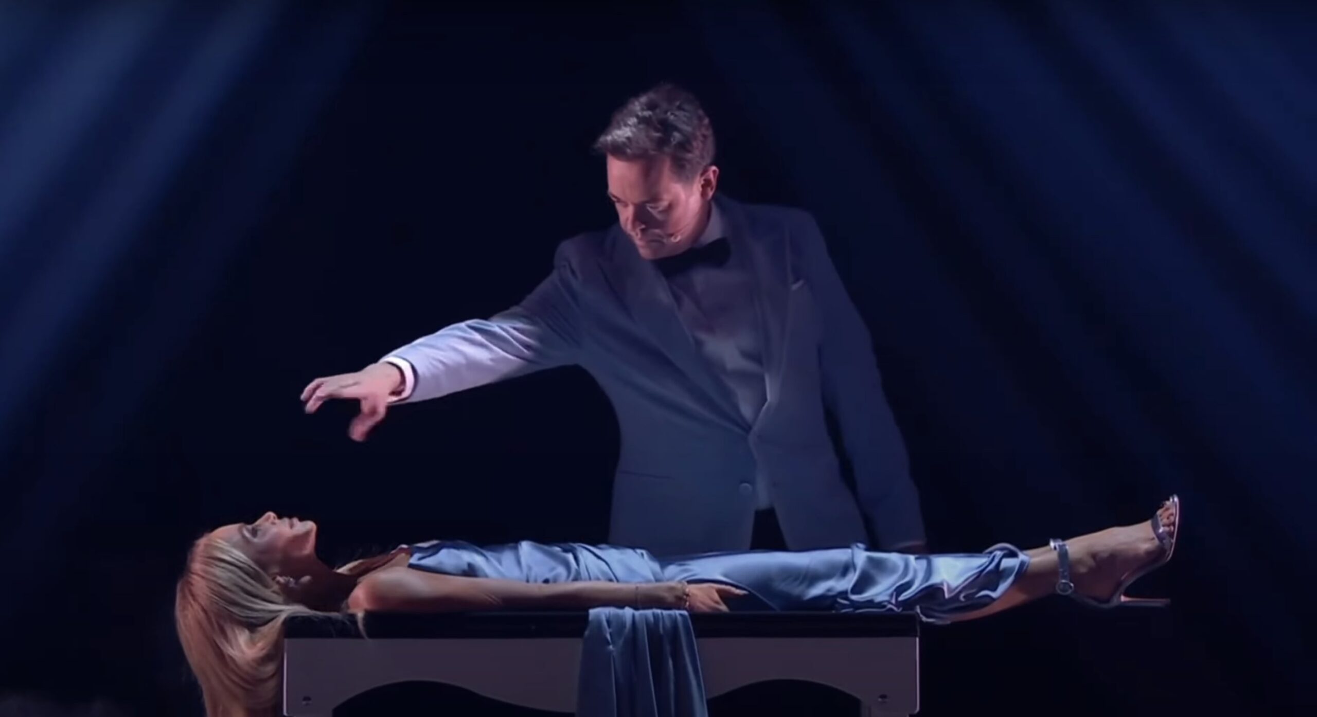 Stephen Mulhern performing magic at the Royal Variety Performance