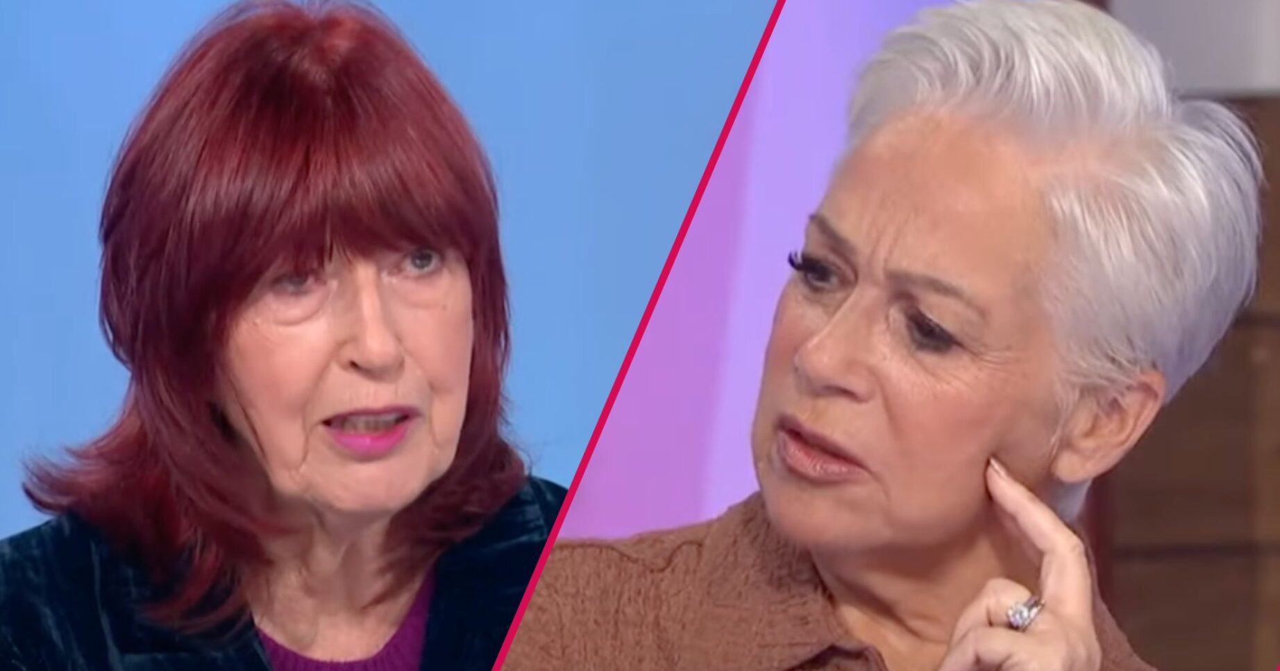 EI split pic: Janet Street-Porter / Denise Welch argue on Loose Women
