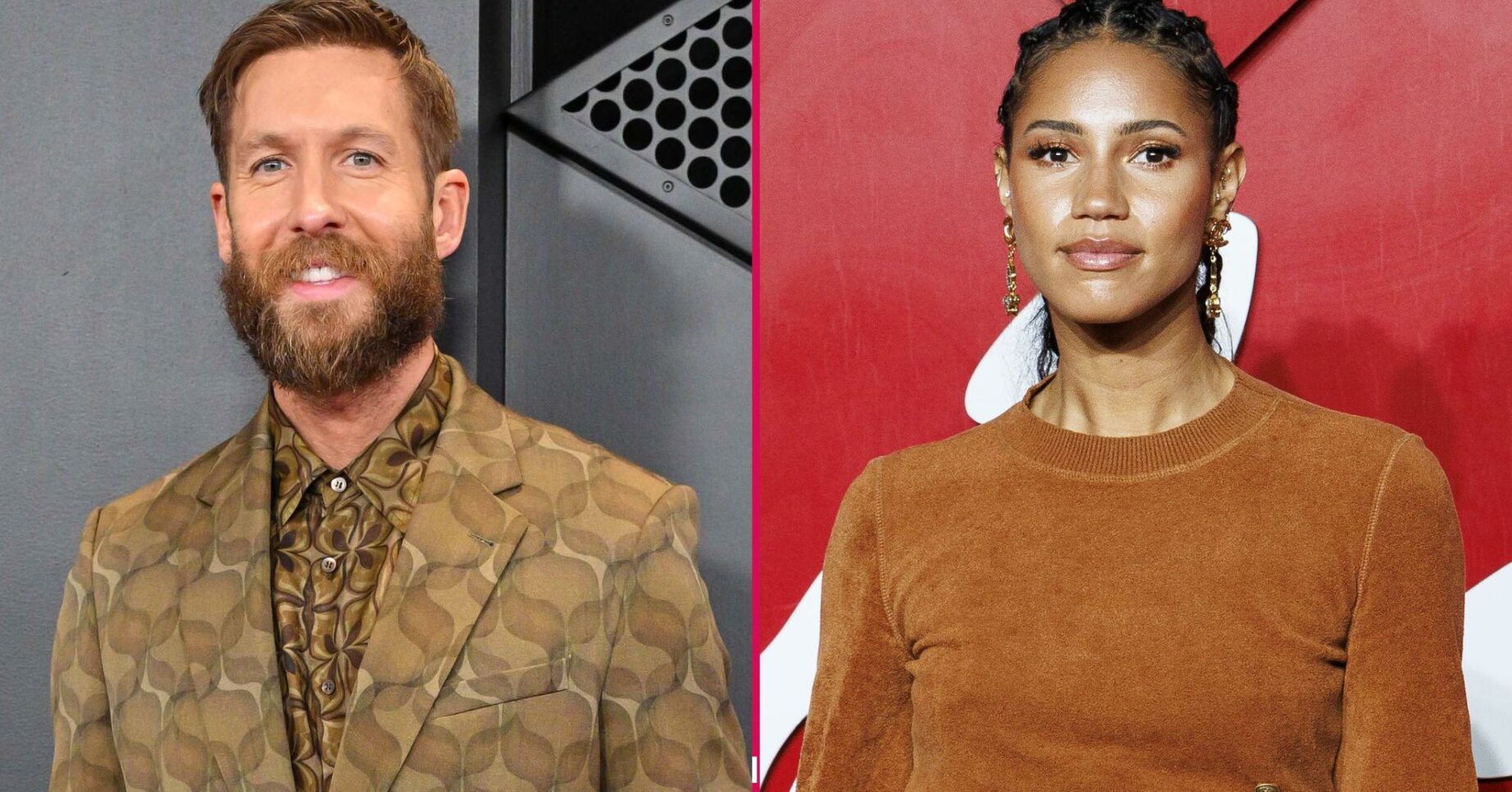 Vick Hope and Calvin Harris