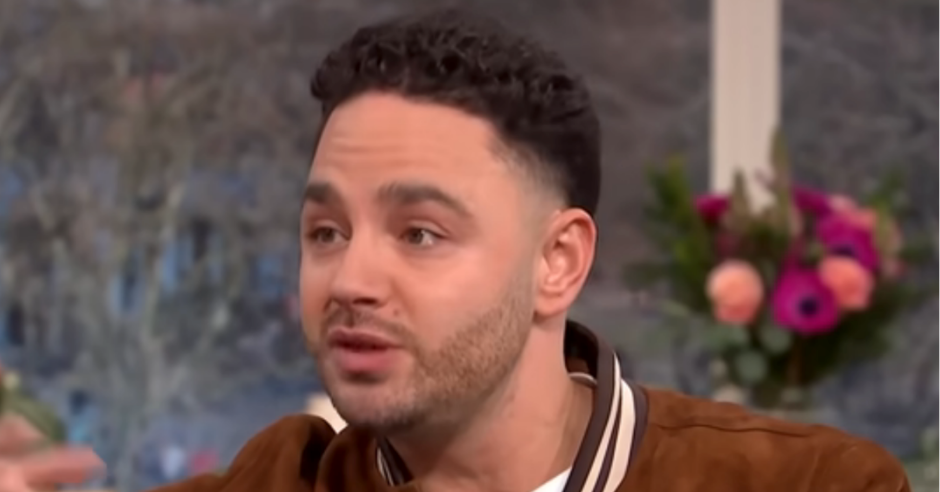 Adam Thomas looking upset on This Morning