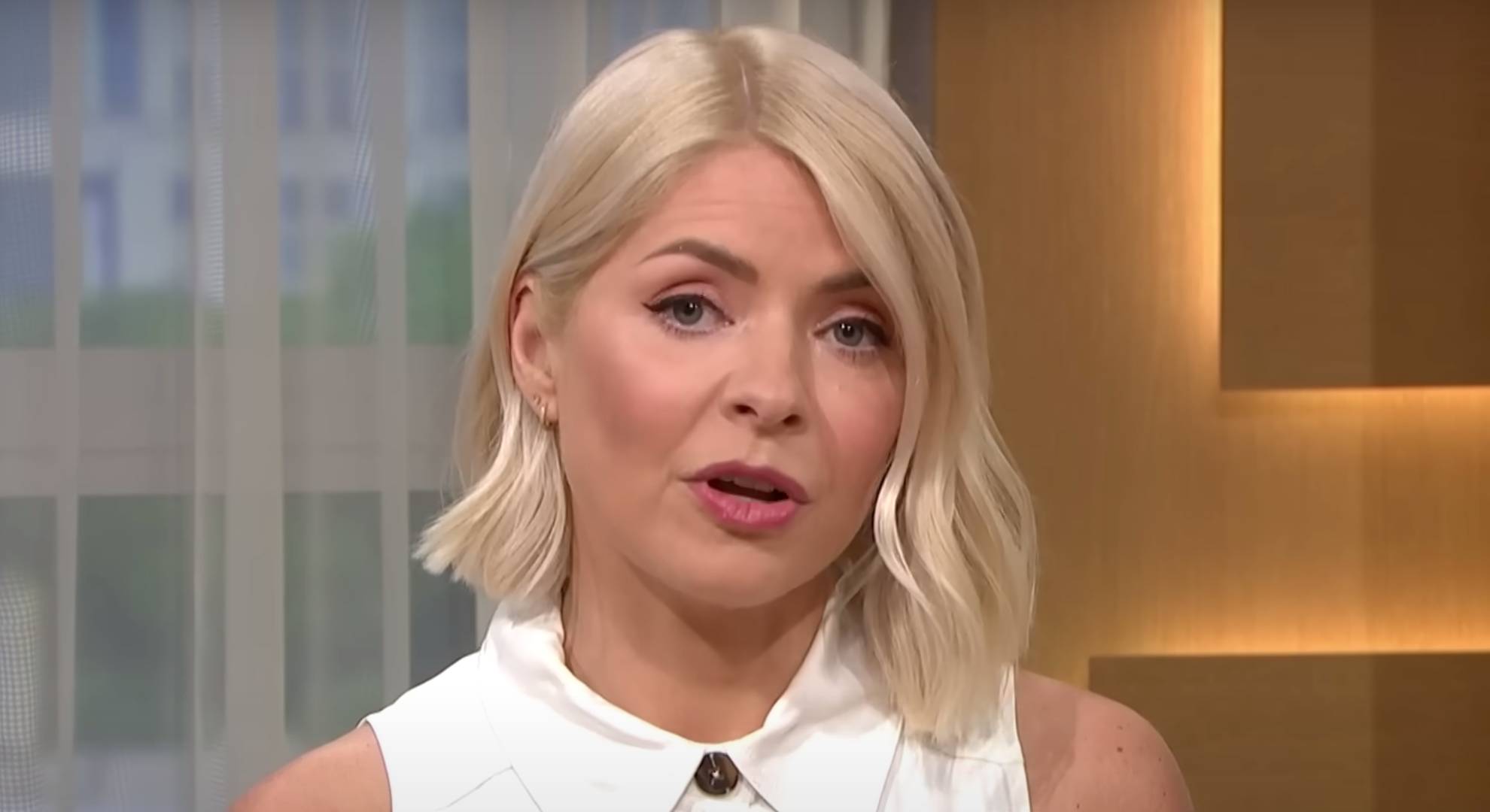 Holly Willoughby speaks to camera