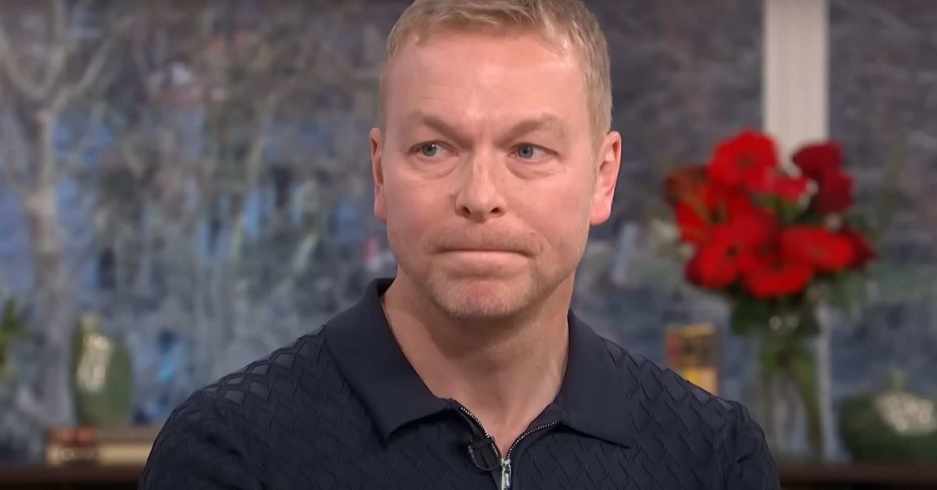 Sir Chris Hoy looking to his left