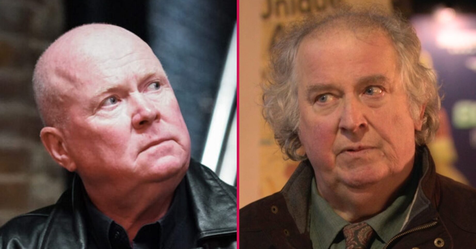 Composite image of Phil and Nigel on EastEnders; Phil looks thoughtful, Nigel worried (Credit: BBC/Composite: ED!)