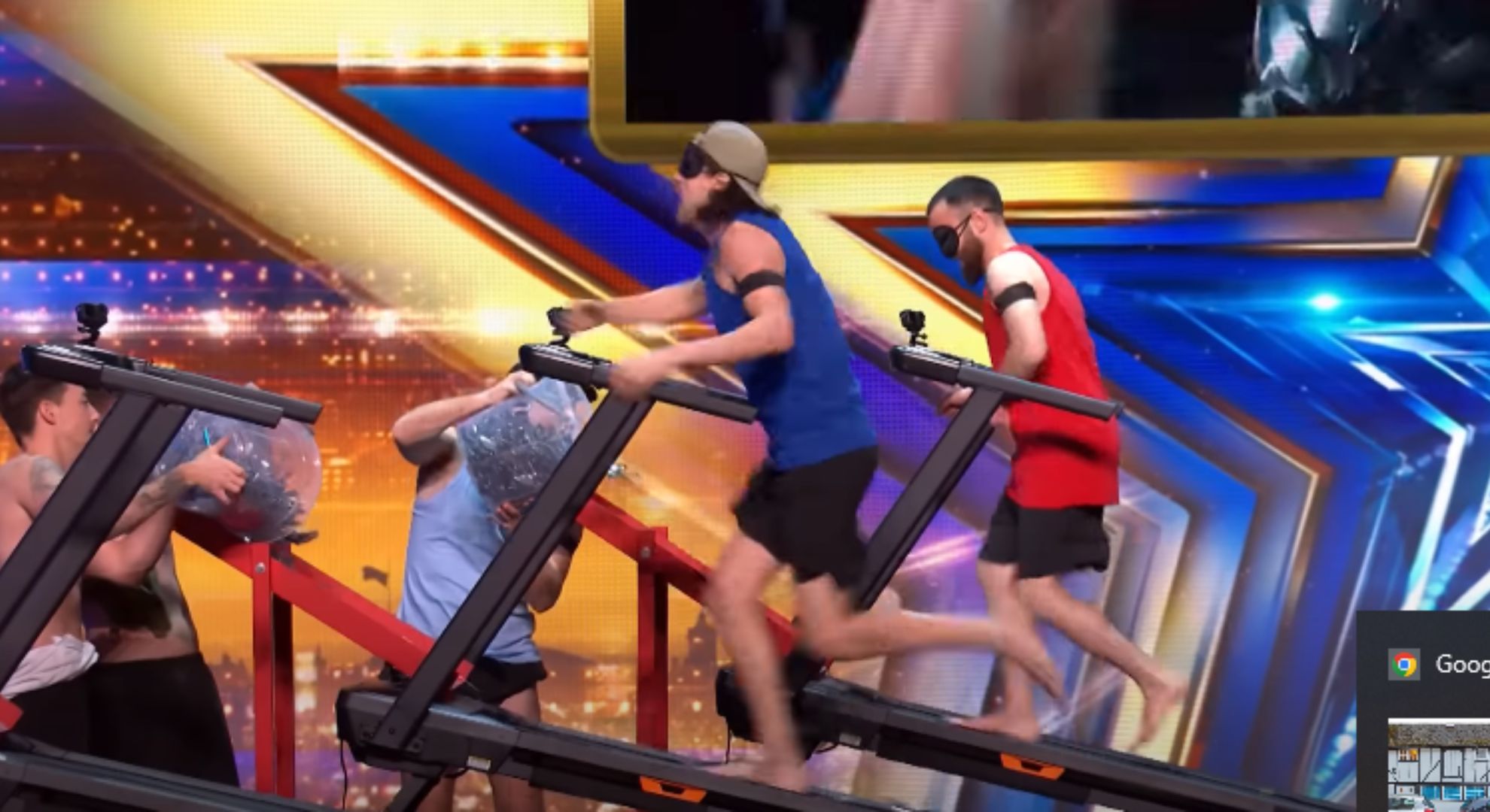 Britain's Got Talent act running on treadmill on ITV show