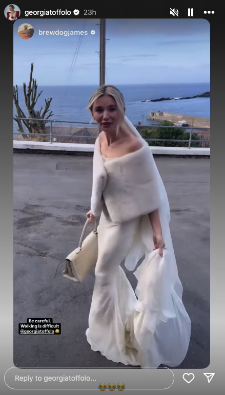 Georgia Toffolo in her wedding dress