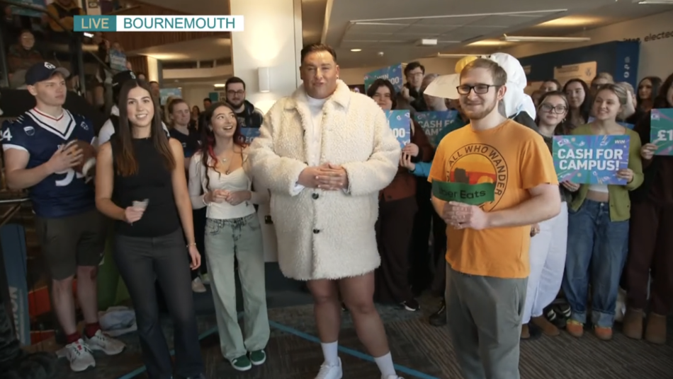 David Potts wearing shorts on This morning