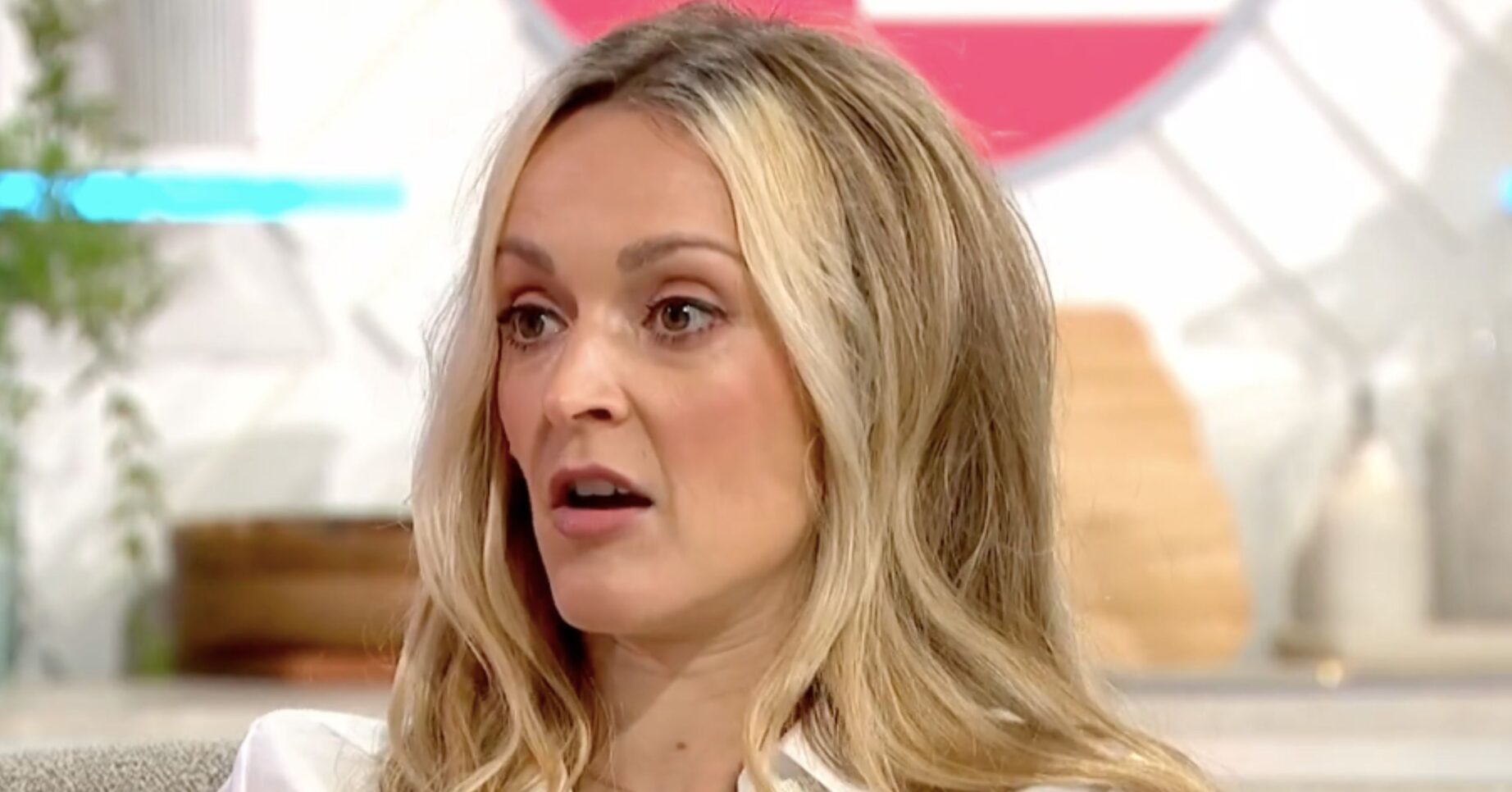 Fearne Cotton looking serious