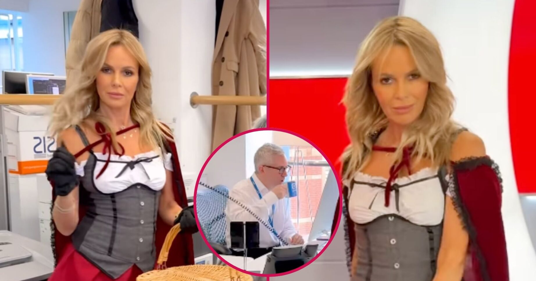 Split image of Amanda Holden