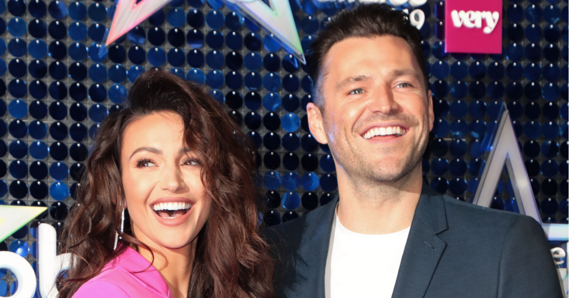 Michelle Keegan and Mark Wright smiling