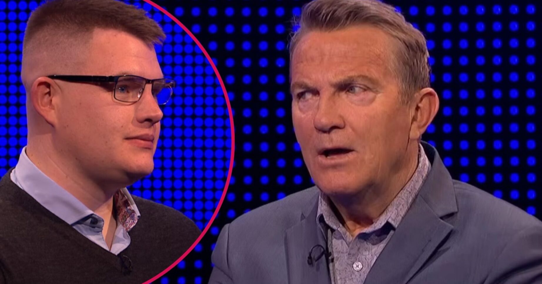 Split image of The Chase player Anthony and Bradley Walsh