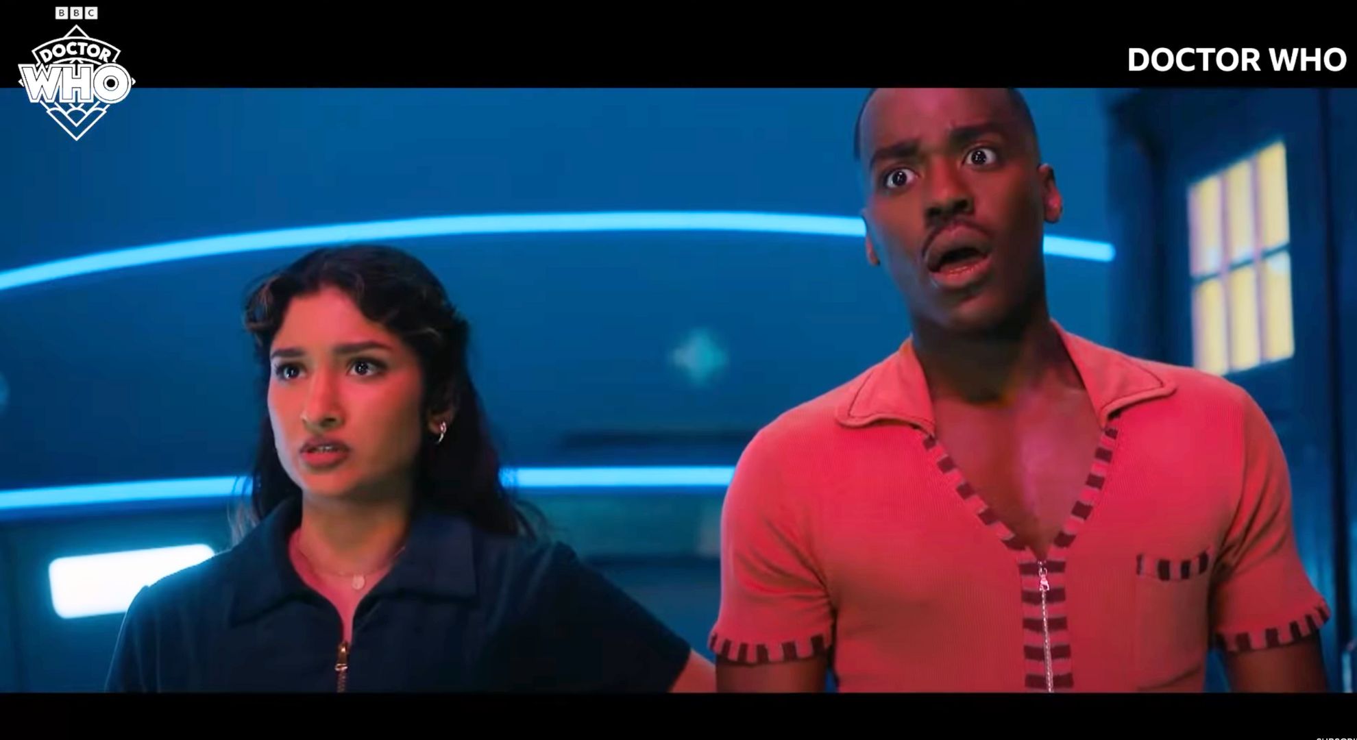 Belinda and the Doctor on Doctor Who