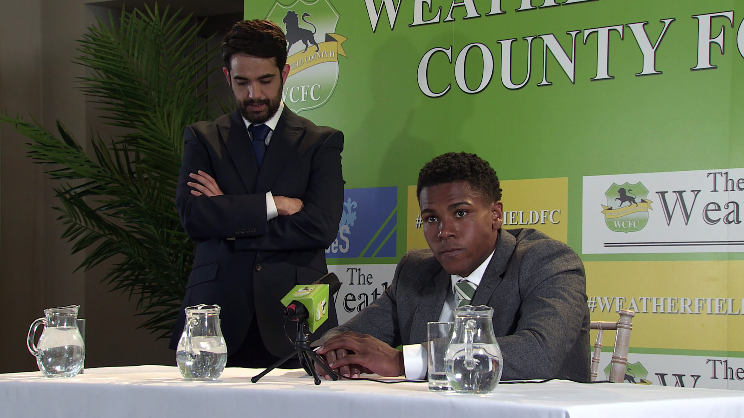Coronation Street: James at football signing