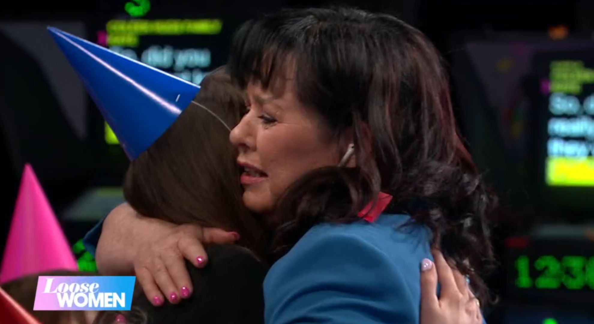 Coleen Nolan hugging her daughter on Loose Women