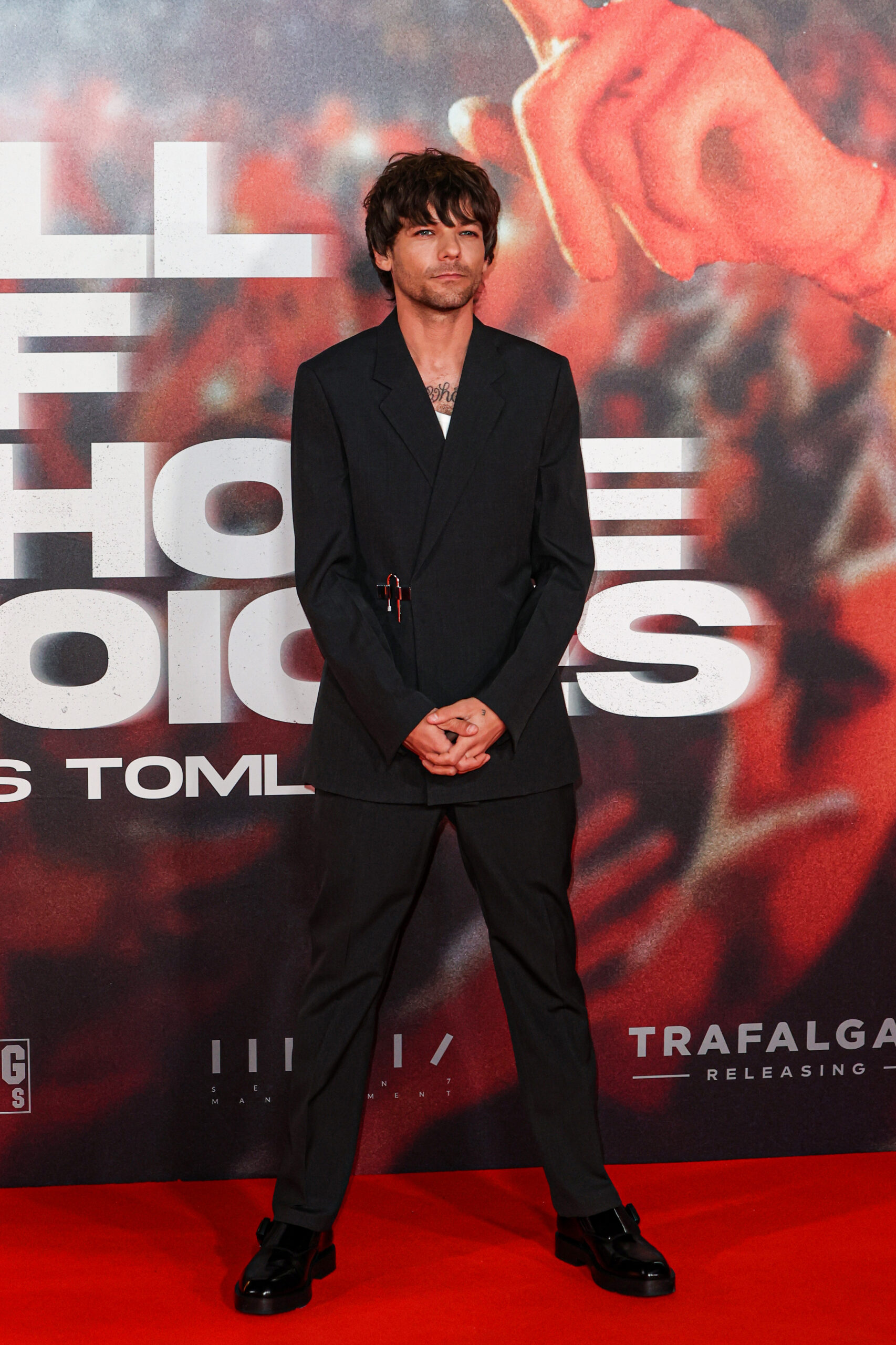 Louis Tomlinson on red carpet premiere of his movie