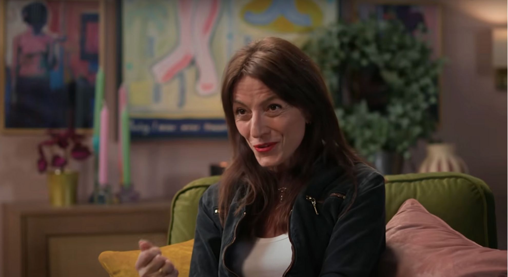 Davina McCall speaking in a podcast