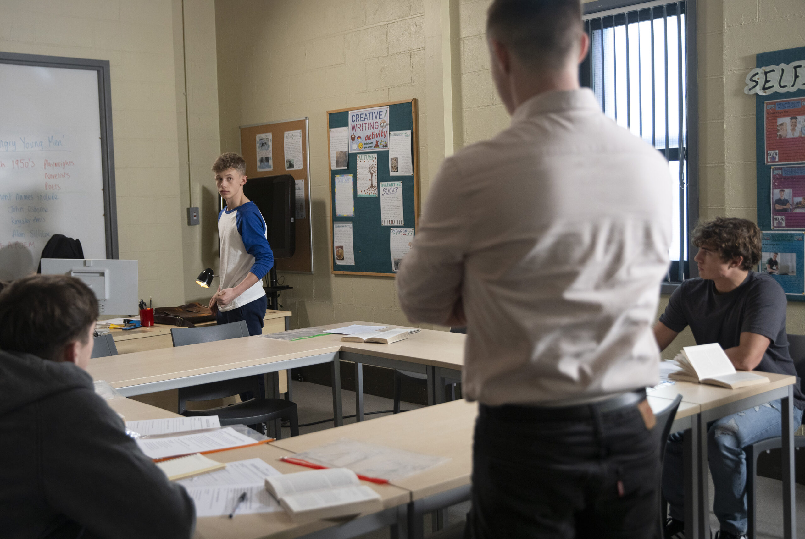 Dylan and Daniel in the STC in Coronation Street