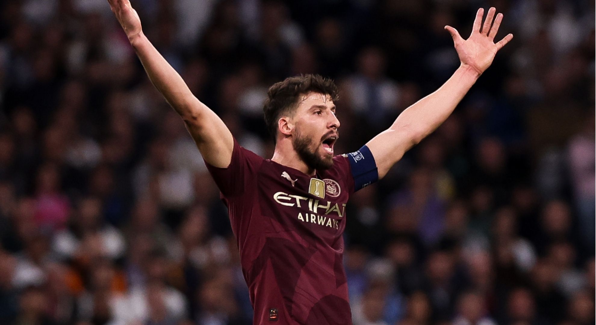 Ruben Dias playing for Manchester City