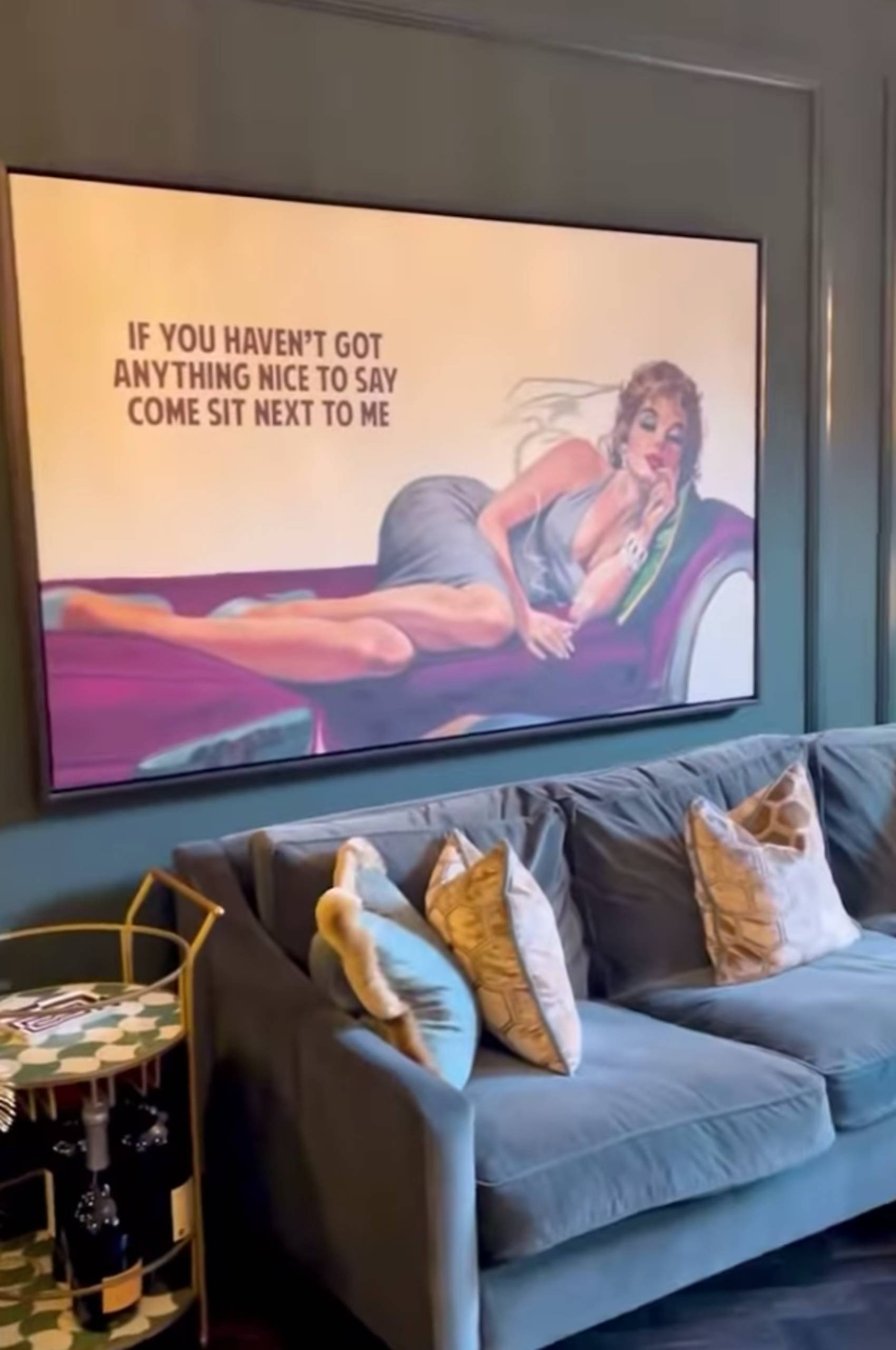 A picture hanging in Amanda Holden's home