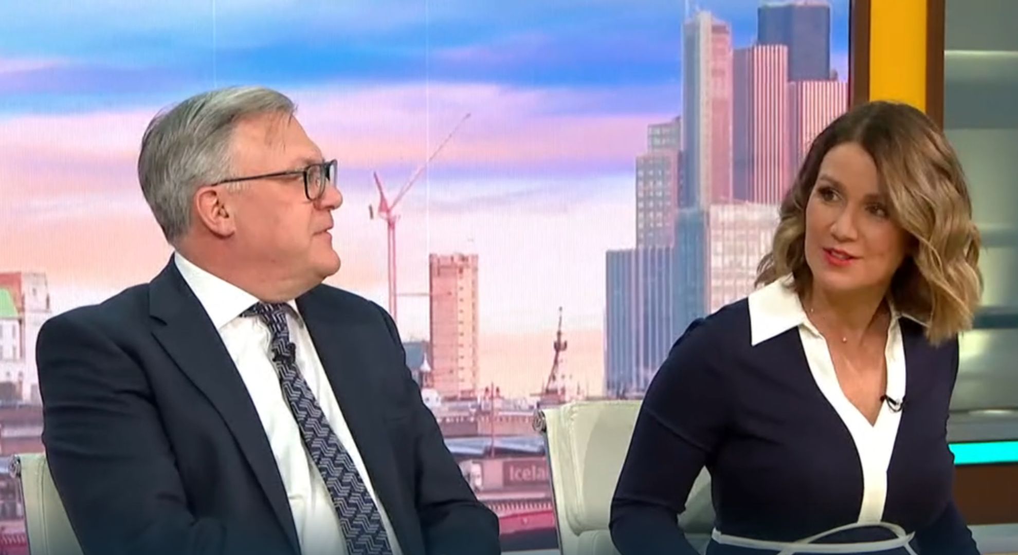 Susanna Reid and Ed Balls hosting GMB