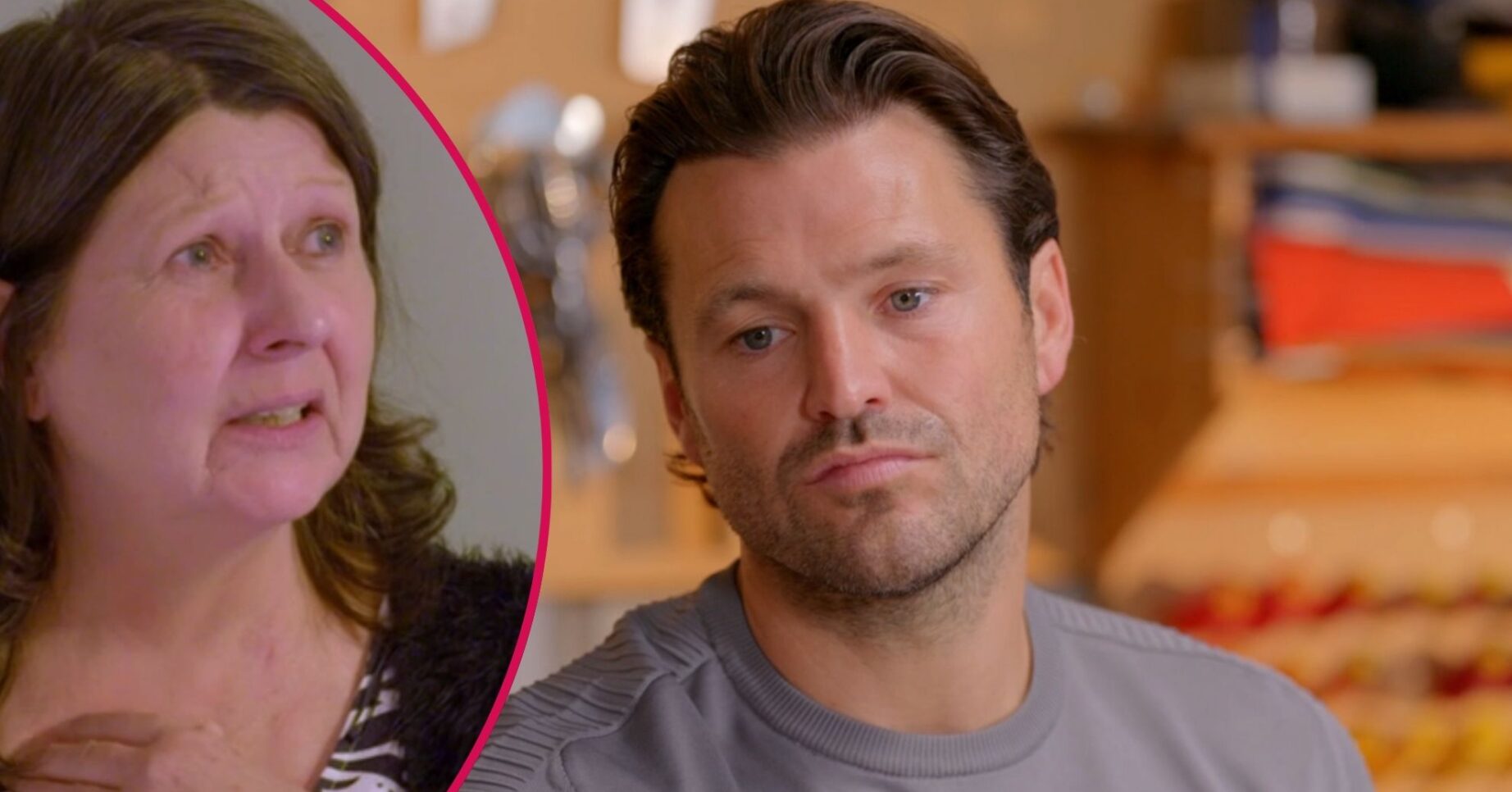 Hayley crying / Mark Wright looking sad on Clean It Fix It