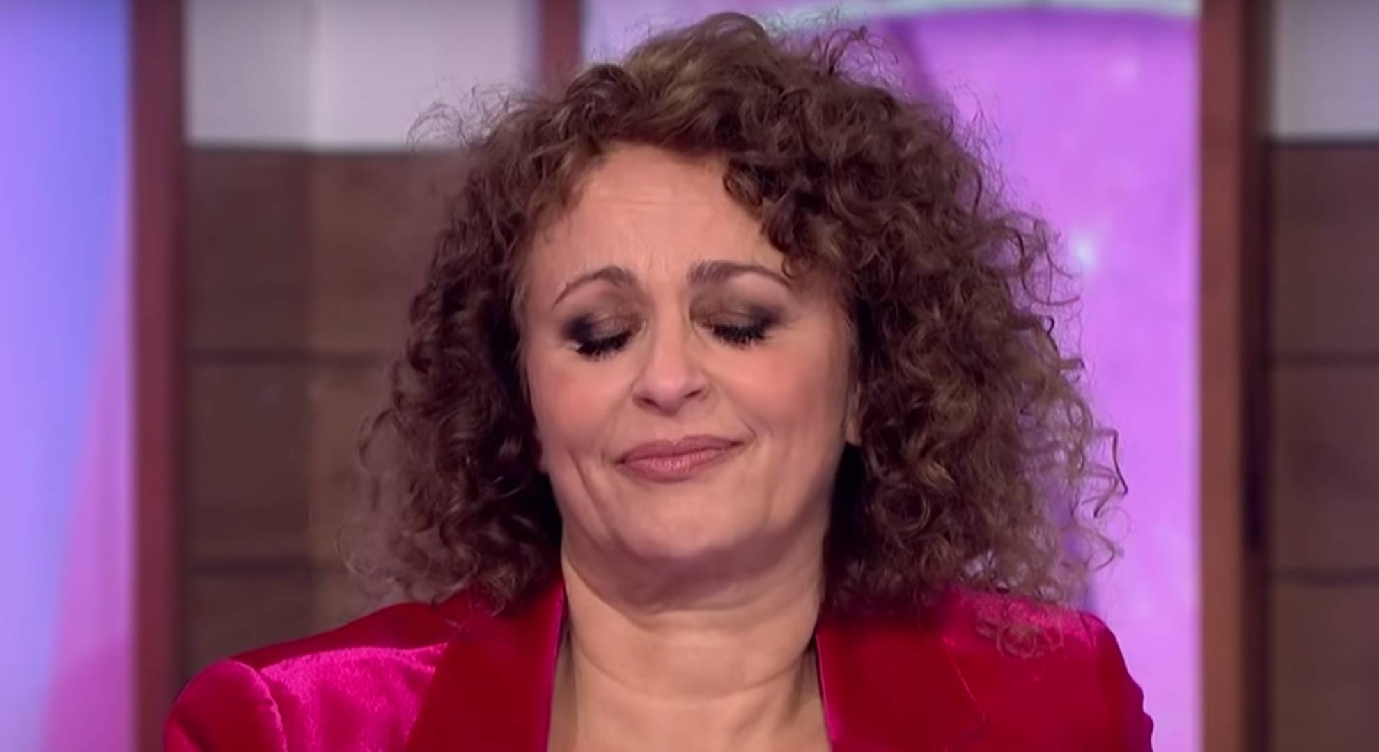Nadia Sawalha sobs