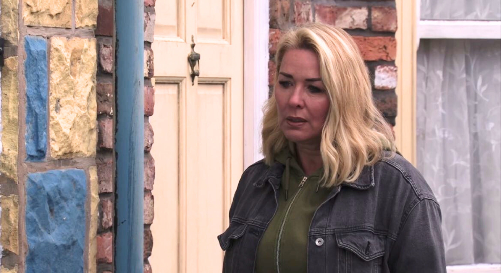 Coronation Street's Cassie serious outside