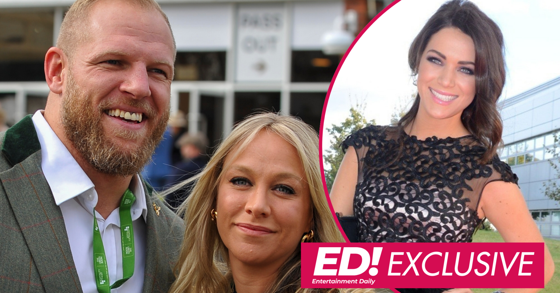 James Haskell and Chloe Madeley and his new girlfriend Sara McLean inset