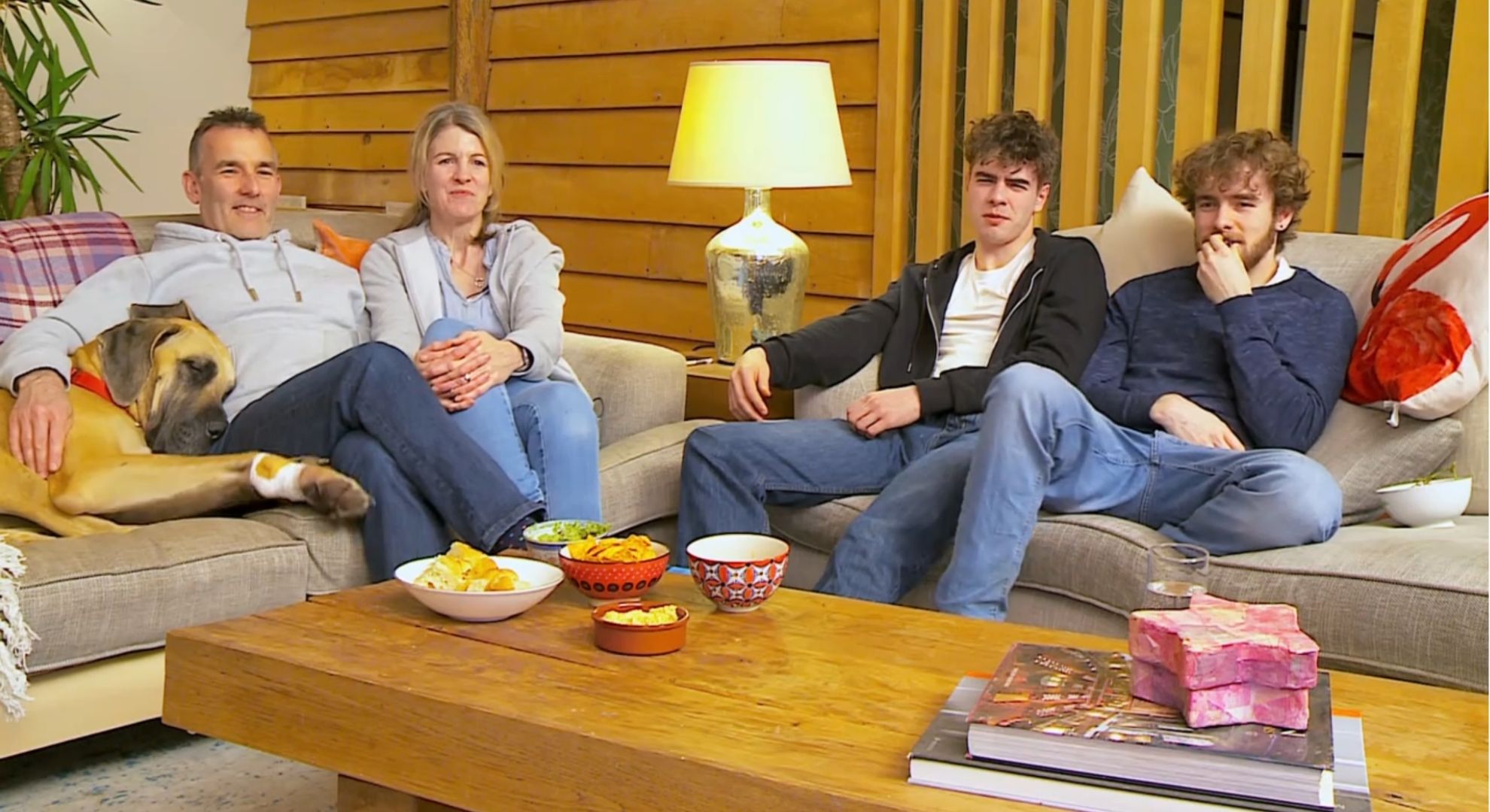 Gogglebox stars Sally, Michael, Jake and Harry