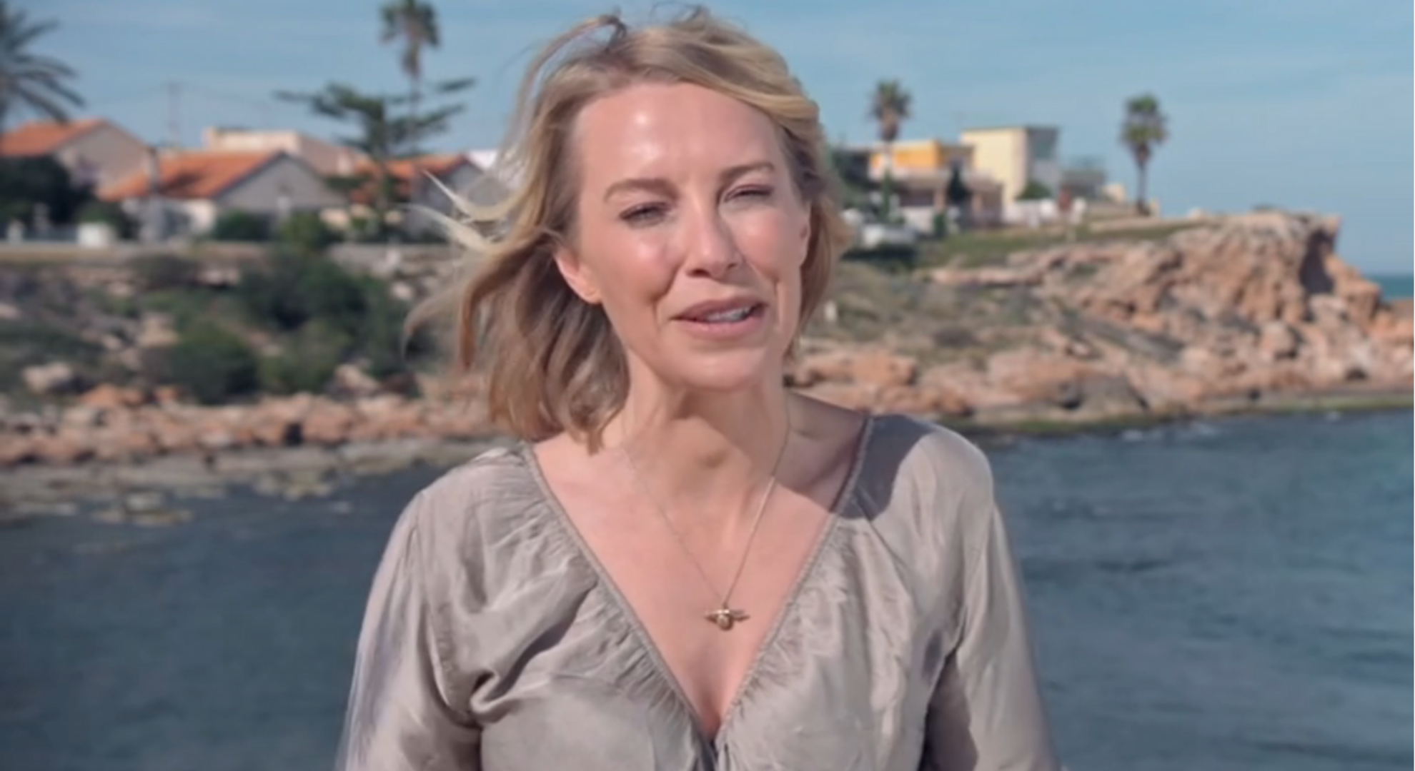 Laura Hamilton smiling on A Place in the Sun