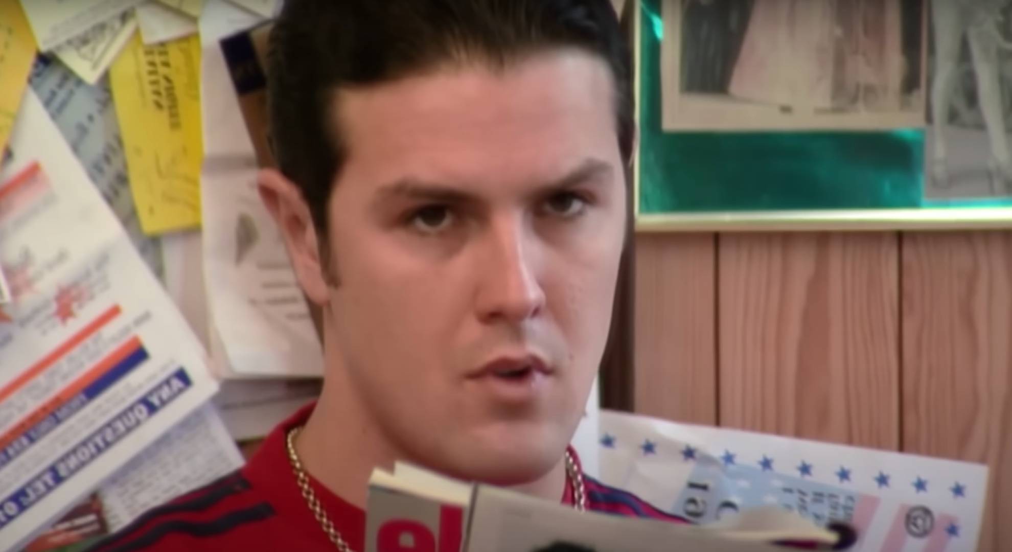 Paddy McGuinness in character in Phoenix Nights