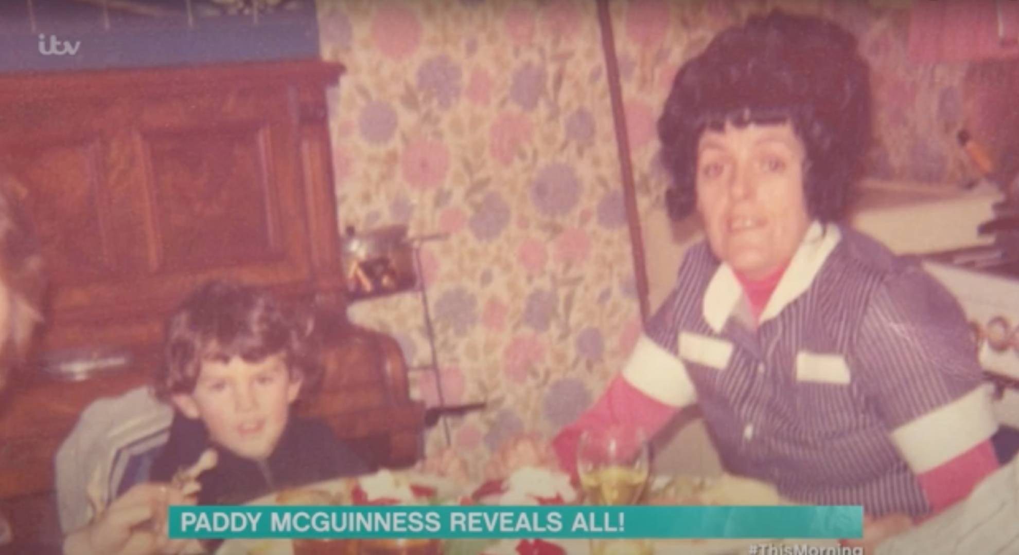 Paddy McGuinness sits with his mum