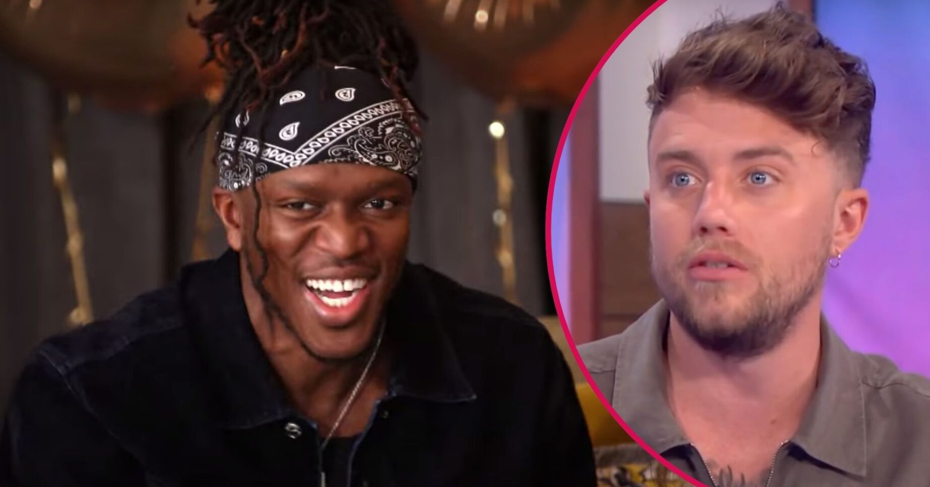 KSI laughs, Roman Kemp looks stunned