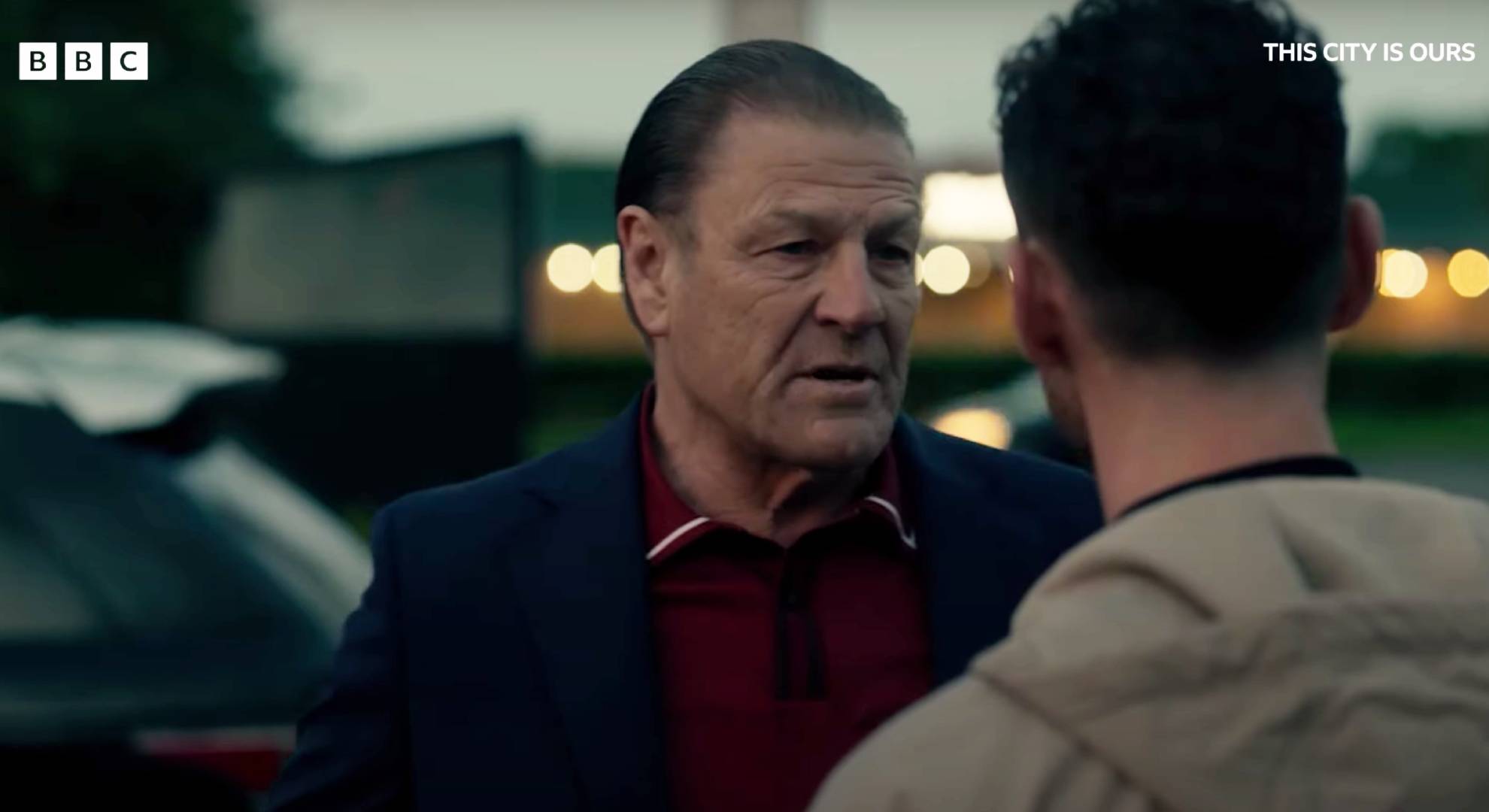 Sean Bean in character in This City is Ours